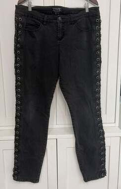 Tripp NYC Side Lace Up Grommet Skinny Jeans Size 16
